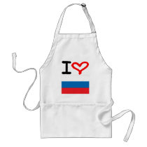 I love Russia aprons