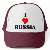 I Love Russia Trucker Hats