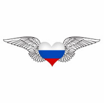 I Love Russia -wings Acrylic Cut Outs