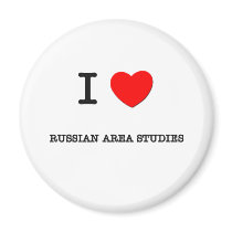 I Love RUSSIAN AREA STUDIES magnets