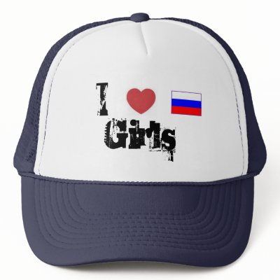 I Love Russian Girl Mesh Hats by mjukr32
