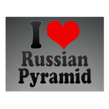 I love Russian Pyramid Postcard