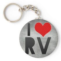 I Love RV Keychain