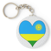 I Love Rwanda Keychain
