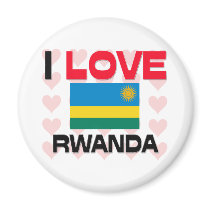 I Love Rwanda magnets by tshirtshirts I Love Rwanda magnets