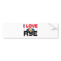 I Love Rye bumper stickers