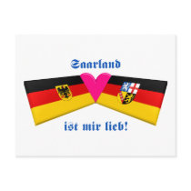 I Love Saarland ist mir lieb postcards by Vexillophile I Love Saarland ist mir lieb postcards