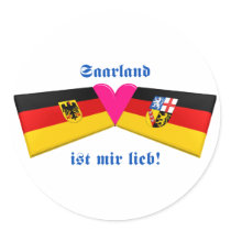 I Love Saarland ist mir lieb Round Sticker