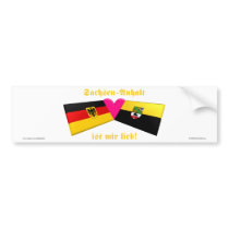 I Love Sachsen-Anhalt ist mir lieb bumper stickers by Vexillophile I Love Sachsen-Anhalt ist mir lieb bumper stickers