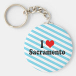 I Love Sacramento, United States Key Chains