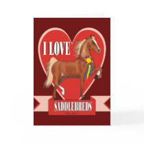 I Love Saddlebreds Heart Greeting Card by kimd43 I Love Saddlebreds Heart Greeting Card