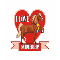 I Love Saddlebreds Heart T-Shirt