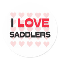 I LOVE SADDLERS stickers