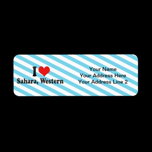 I Love Sahara, Western Custom Return Address Label