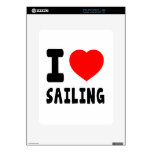 I Love Sailing Skin For iPad