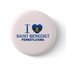 I Love Saint Benedict, PA Button
