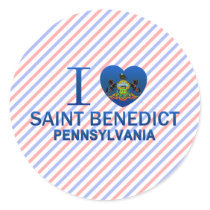 I Love Saint Benedict, PA Round Sticker