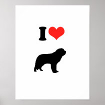 I Love Saint Bernards Poster