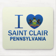 I Love Saint Clair, PA Mousepad