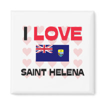 I Love Saint Helena magnets by tshirtshirts I Love Saint Helena magnets