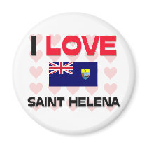 I Love Saint Helena magnets by tshirtshirts I Love Saint Helena magnets