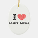 I-Love-Saint-Louis Christmas Ornaments