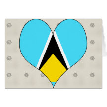 I Love Saint Lucia Card