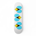 I Love Saint Lucia Custom Skateboard