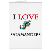 I Love Salamanders cards