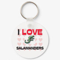 I Love Salamanders keychains