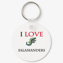 I Love Salamanders keychains