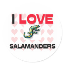 I Love Salamanders stickers