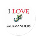 I Love Salamanders stickers by tshirtshirts I Love Salamanders stickers