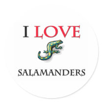 I Love Salamanders stickers