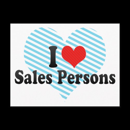 I Love Sales Persons Postcard