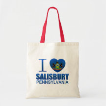 I Love Salisbury, PA Canvas Bags