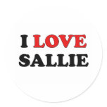 I Love Sallie Stickers