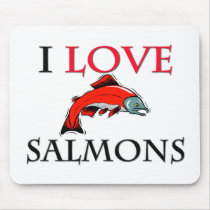 I Love Salmons mousepads