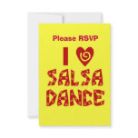 I Love Salsa Dance Custom Dancing Lover Custom Invites