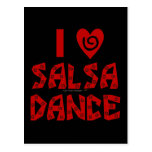 I Love Salsa Dance Custom Dancing Lover Post Card