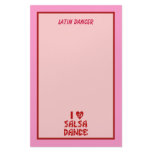 I Love Salsa Dance Custom Dancing Lover Personalized Stationery