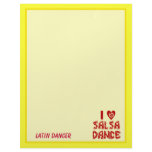 I Love Salsa Dance Custom Name Personal Letterhead