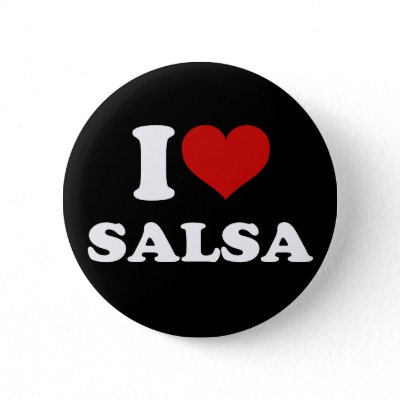 I Love Salsa Pinback Buttons