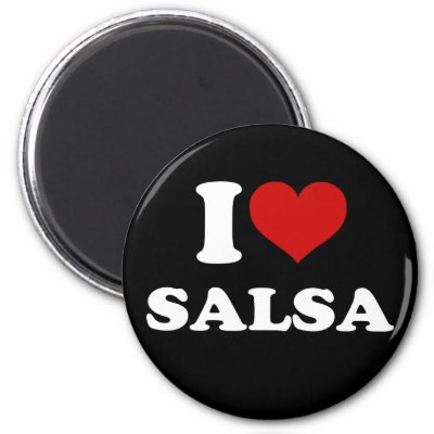 I Love Salsa Refrigerator Magnets
