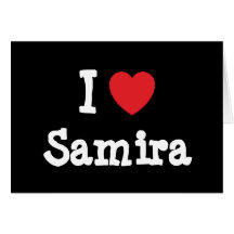 I love Samira heart T-Shirt Cards