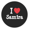 I love Samira heart T-Shirt stickers by funnycustomtshirts I love Samira heart T-Shirt stickers