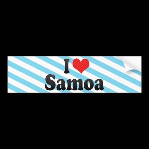 I Love Samoa Bumper Sticker