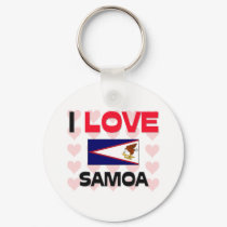 I Love Samoa keychains