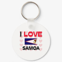 I Love Samoa keychains