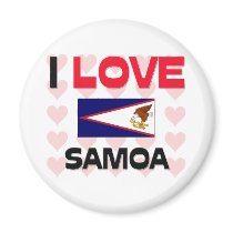 I Love Samoa magnets
